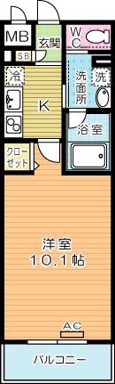 ニシコービルディング門司 101号室 間取り