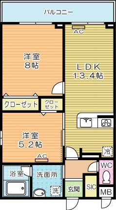 ニシコービルディング門司 105号室 間取り