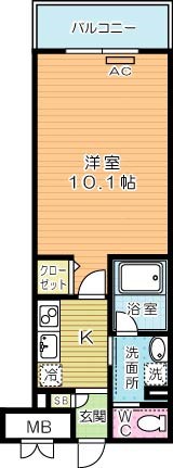 ニシコービルディング門司 607号室 間取り
