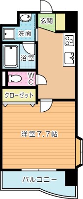 ニューシティアパートメンツ南小倉Ⅰ 801号室 間取り