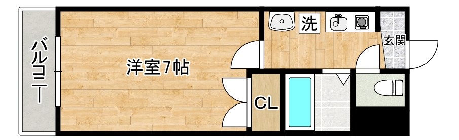 ビブレ江南  703号室 間取り