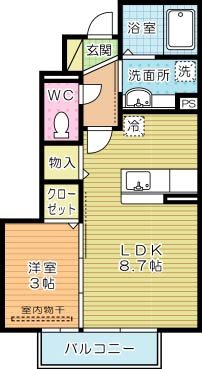 アッサンブレＳ 106号室 間取り