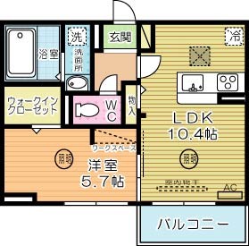 D-room柳町 106号室 間取り