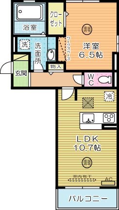 D-room柳町 201号室 間取り