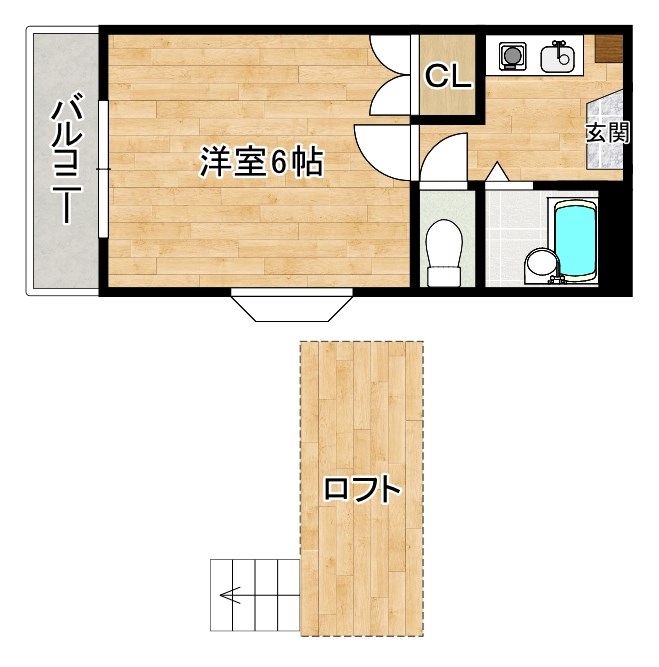 オアシス清水 101号室 間取り