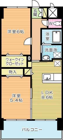 Gran Espacio Asano（グランエスパシオ浅野） 805号室 間取り