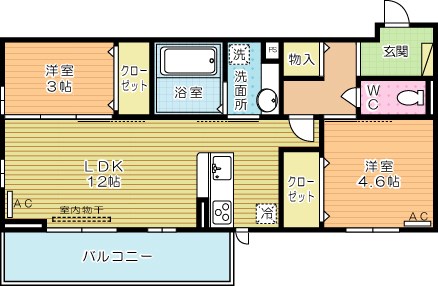 KURASU＋(クラスタス) 203号室 間取り