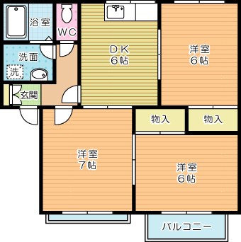 メイゾン芝峠 201号室 間取り