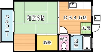 ヤングハイツ三郎丸 202号室 間取り