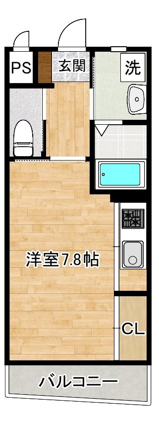 ＭＧＡ城内  802号室 間取り