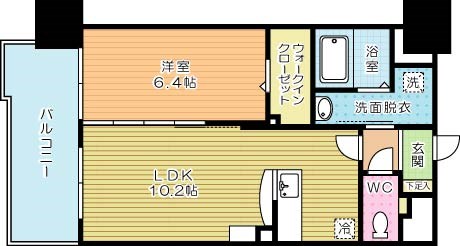 グランヒルズ三萩野 407号室 間取り