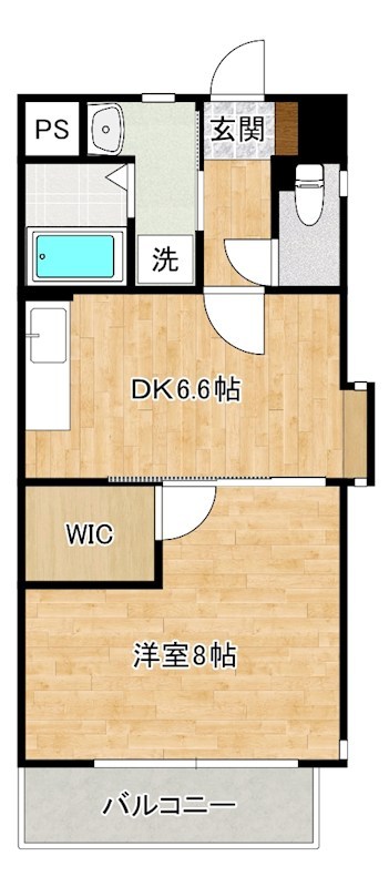 ＷＩＮＧＳ片野Ⅱ（ウィングス片野Ⅱ） 1311号室 間取り