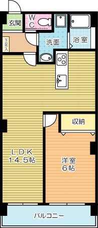 グランベール小倉駅前 803号室 間取り