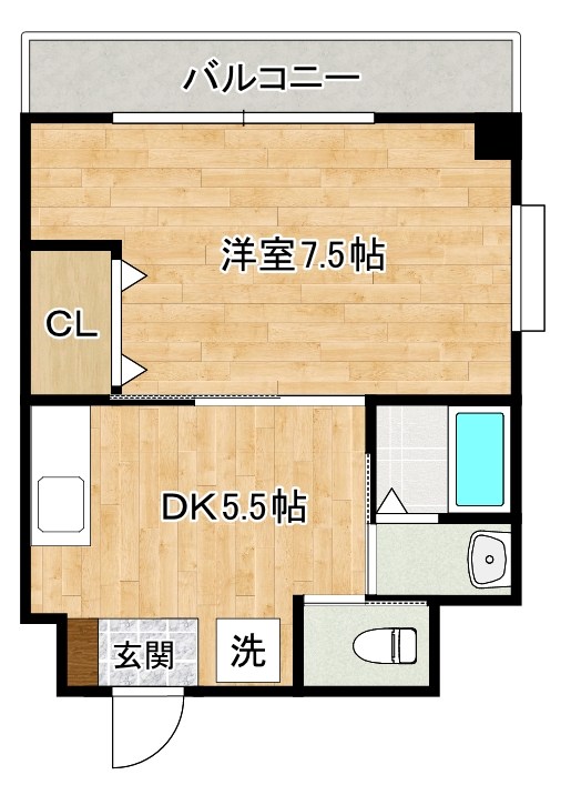 第61川崎ビル 606号室 間取り