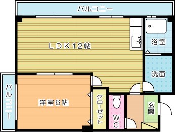 シェーネルボーネン  401号室 間取り