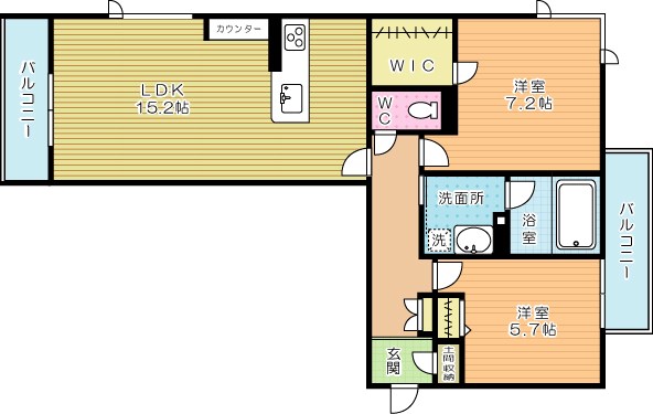 シャーメゾン・ネバーランド 204号室 間取り