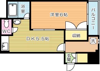 ドミール魚町 401号室 間取り