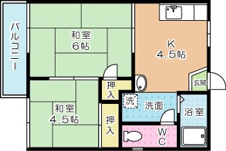 コーポテルサ 201号室 間取り