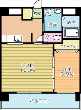 到津エイトフラッグ 701号室 間取り