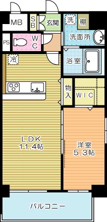 サンビーム三萩野駅前 1001号室 間取り