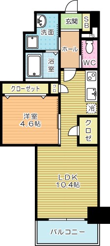 ERUZA　GLANZ中津口（エルザグランツ中津口） 1002号室 間取り