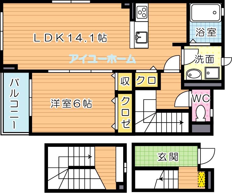 ボスカートC　Ⅰ棟 間取り