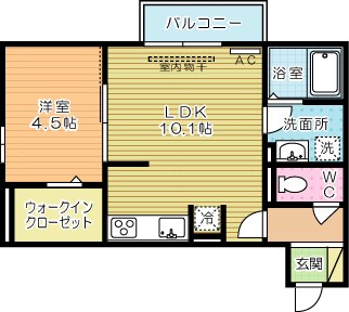 トレス若園館 202号室 間取り