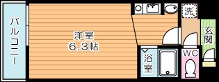 ベルガ中津口 803号室 間取り