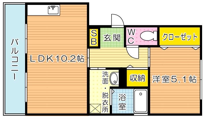 藤めぞん 202号室 間取り