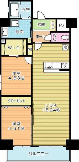 ERUZAGLANZ黄金（エルザグランツ黄金） 301号室 間取り