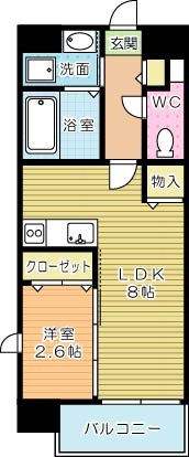 U&amp;#39;s Residence 門司港 オーシャンテラス (ユーズレジデンス門司港オーシャンテラス) 間取り図