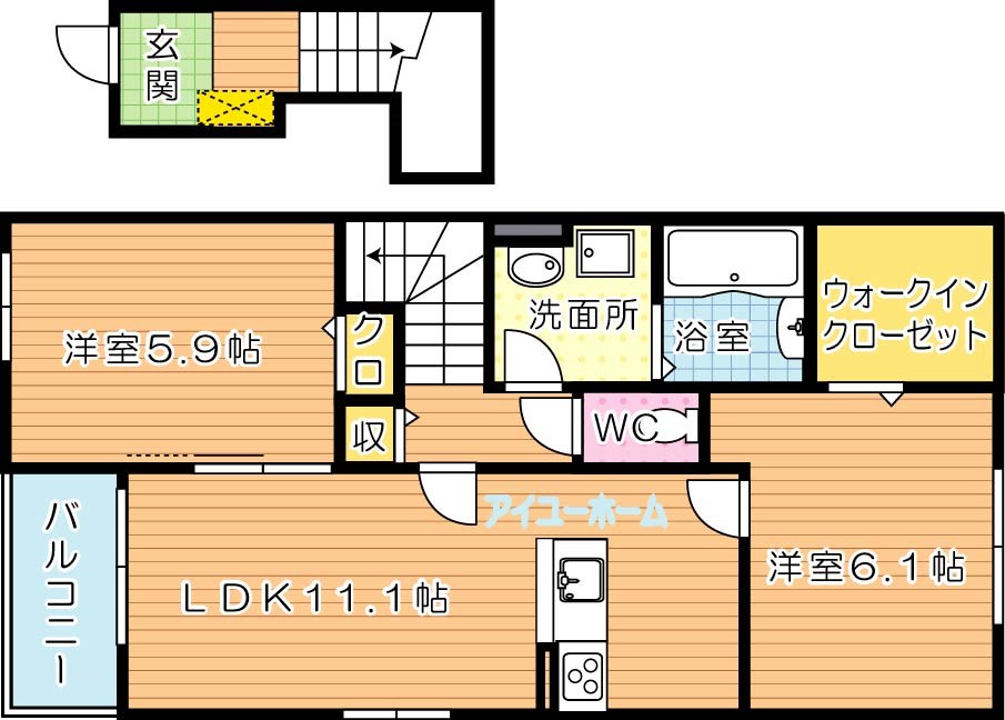 アステラスⅡ 205号室 間取り