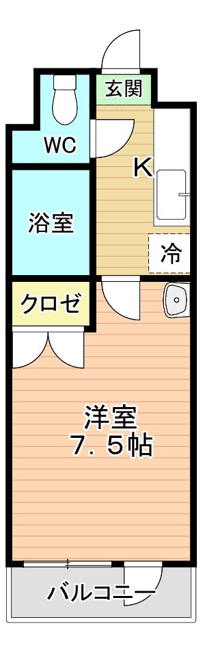 ニューサンリバー７番館 202号室 間取り