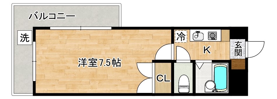 ＫＭマンション北方 608号室 間取り