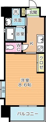 ラフィーネ葛原レスト 301号室 間取り