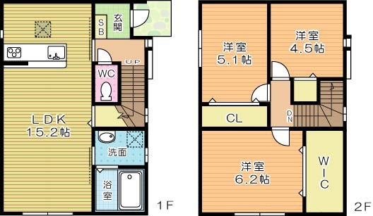 サンラプロ城山町 間取り図