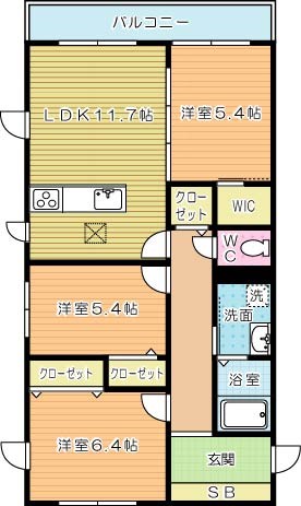 MAST中井　A棟 204号室 間取り