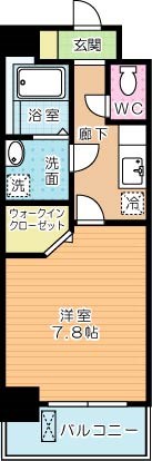 コスモスM 402号室 間取り