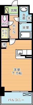 コスモスM 705号室 間取り