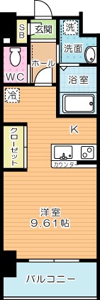 ウィングスNEXT西小倉 303号室 間取り