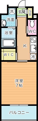 ウィングスNEXT西小倉 405号室 間取り