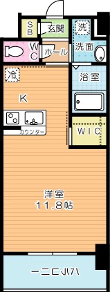ウィングスNEXT西小倉 208号室 間取り