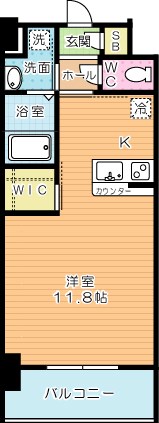 ウィングスNEXT西小倉 707号室 間取り