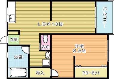 Casa森林 303号室 間取り