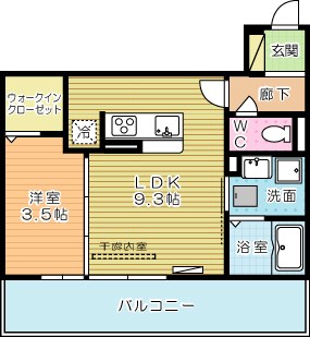 D-ｒｏｏｍ西小倉  203号室 間取り
