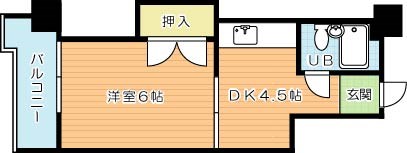 小倉第二鳳城ビル 403号室 間取り