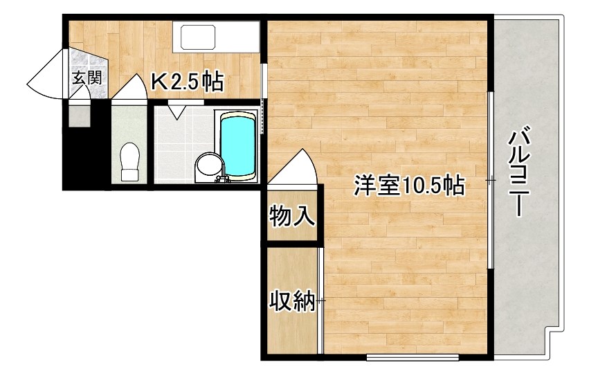 シャトレ天神Ⅰ 301号室 間取り