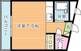 グランベール北九大前 503号室 間取り