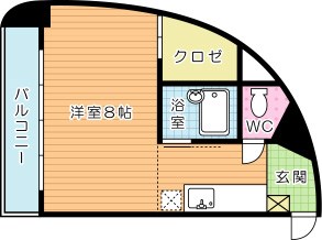 グランベール北九大前 404号室 間取り