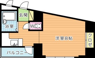 グランベール北九大前 401号室 間取り